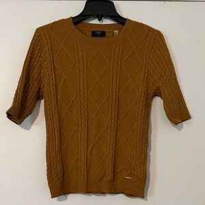 Tahari Mustard Knit Sweater